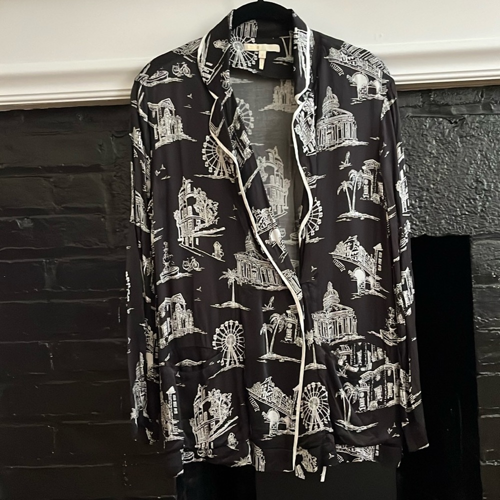 Maje Silk Print Blouse